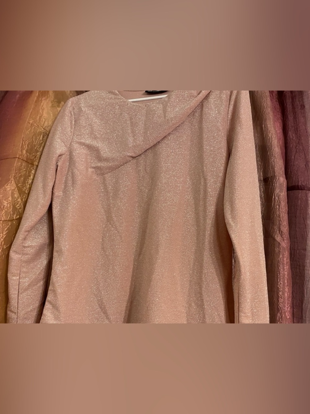 New York & Company Sparkling Pinkish Top